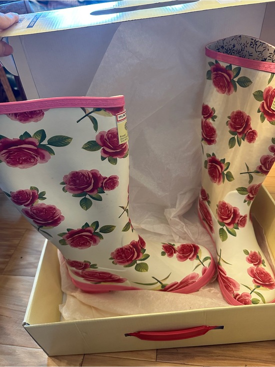 Hunter Shoes - Hunter Royal Horticulture Society Floral Rose Print Rain Boots LE 2009 NIB 8 US